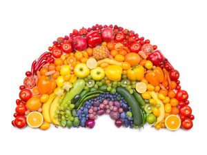 A rainbow of fruits and vegetables